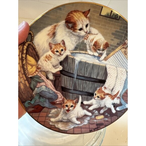 Country Kitties By Gre Gerardi “All Washed Up” Collectors Plate - Picture 5 of 15